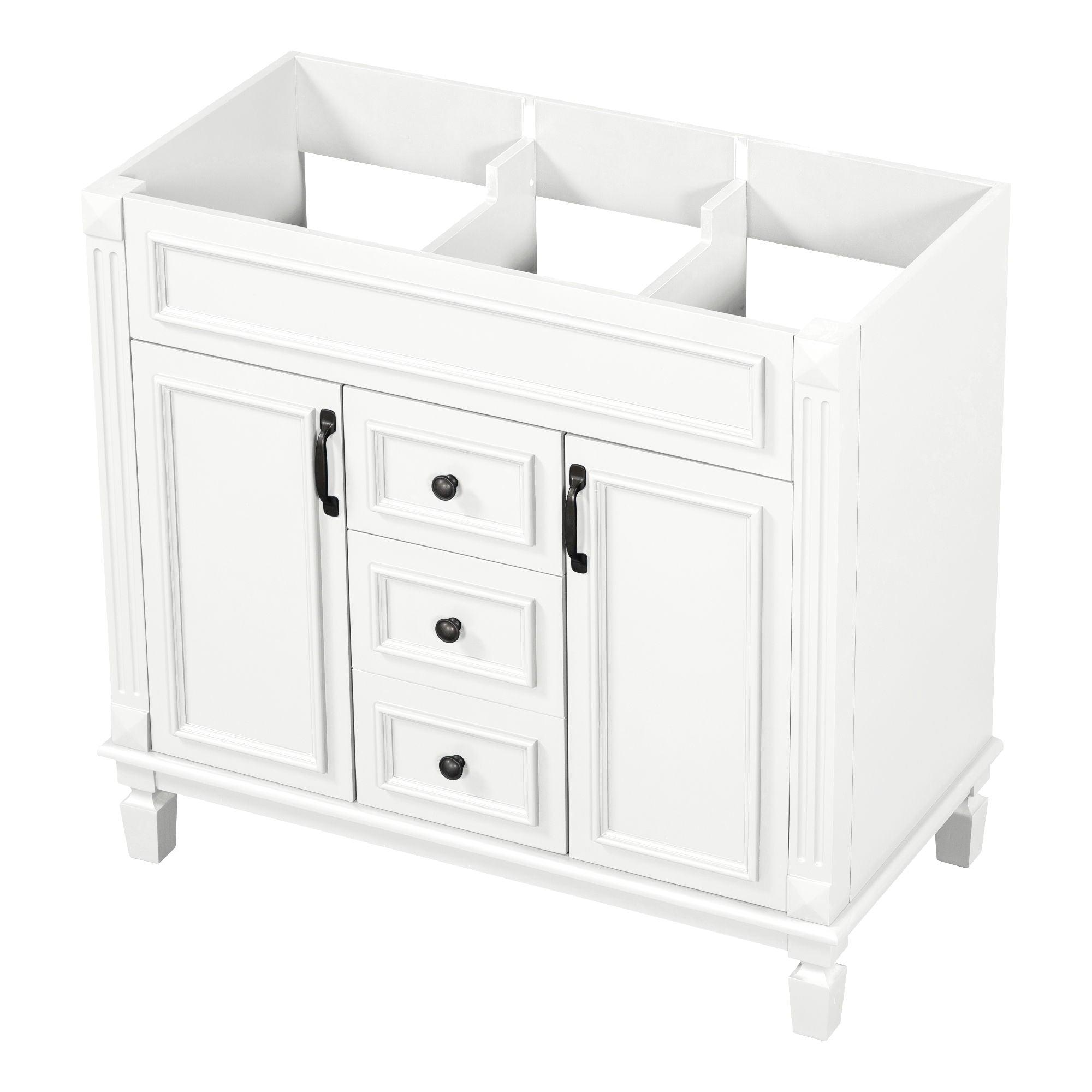 Bathroom Vanity Cabinet With 2 Soft Closing Doors And 2 Drawers