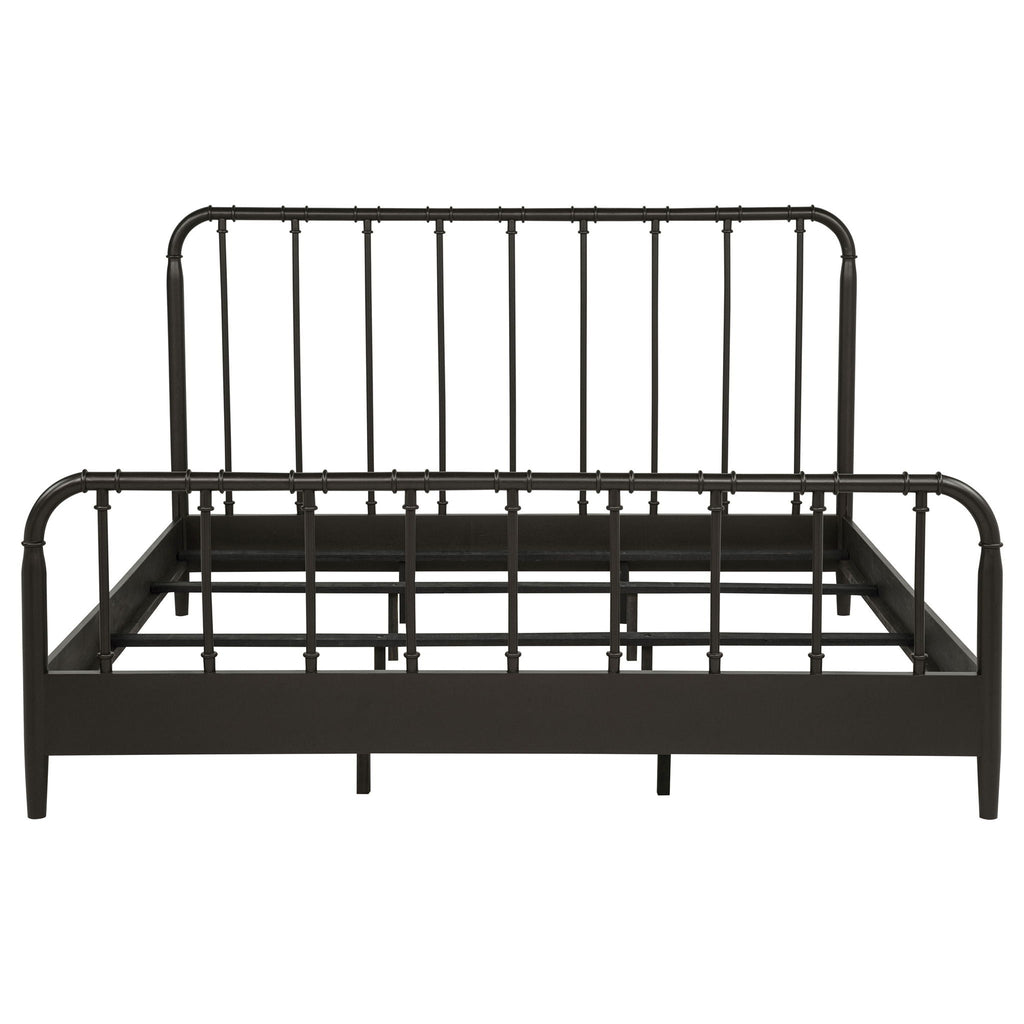 Rocco All Wood Water Pipe Open Frame Eastern King Bed Dark Bronze