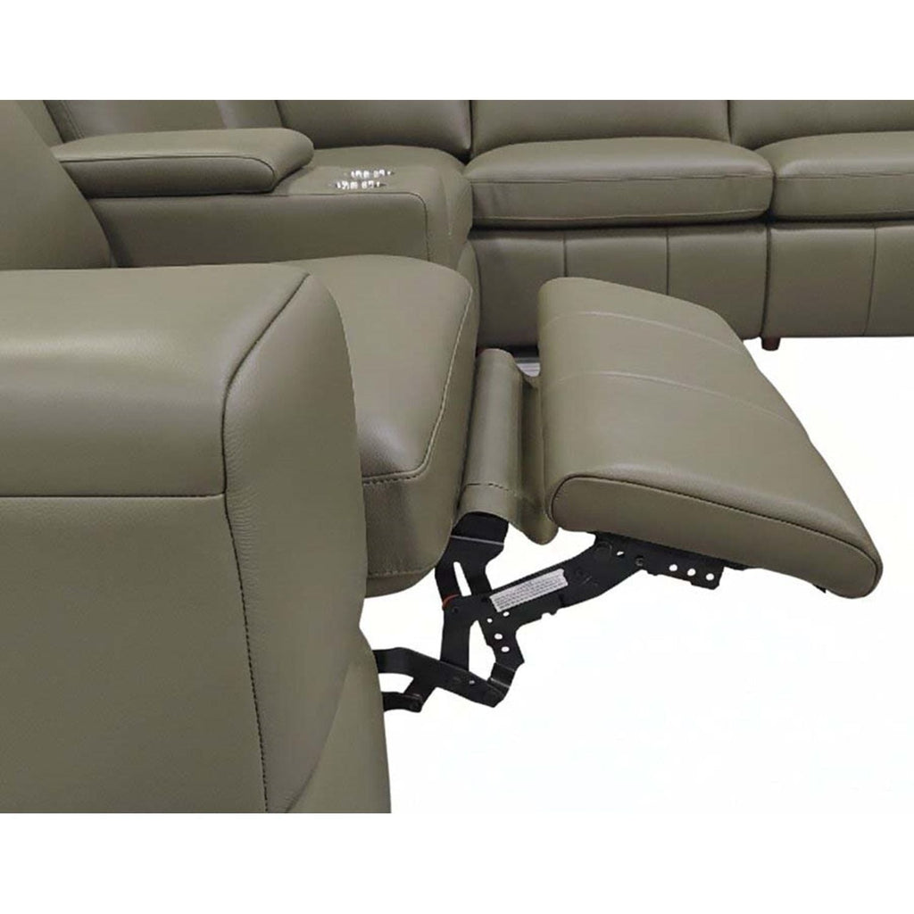 Upholstered Large Arms Sectional With Recliner Seats