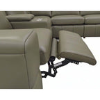 Upholstered Large Arms Sectional With Recliner Seats
