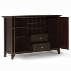 Bedford - Sideboard Buffet And Wine Rack - Dark Chestnut Brown