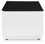 Gardoni - Rectangular Cocktail Table - White / Black