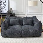 Comfortable Dual Beanbag Chair With High Resilience Foam Core For 2 People