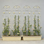 Metal Garden Trellis Rustproof Trellis For Climbing Plant Outdoor Flower Support