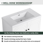 Contemporary Freestanding Bathroom Vanity With Resin Sink & Soft-Close Cabinet Doors