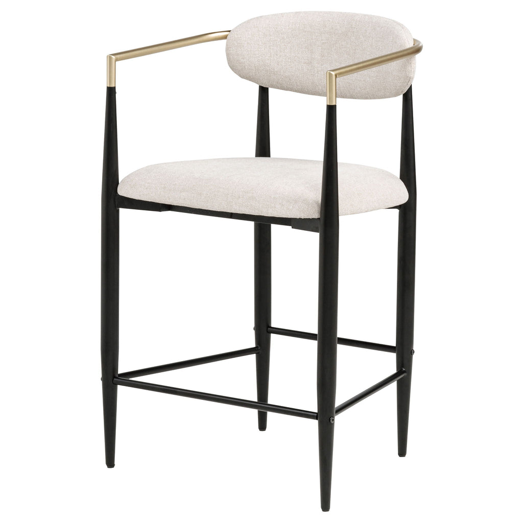 Tina Fabric Upholstered Counter Chair Beige (Set of 2)