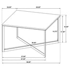 Tobin Square Marble Top Coffee Table White and Black