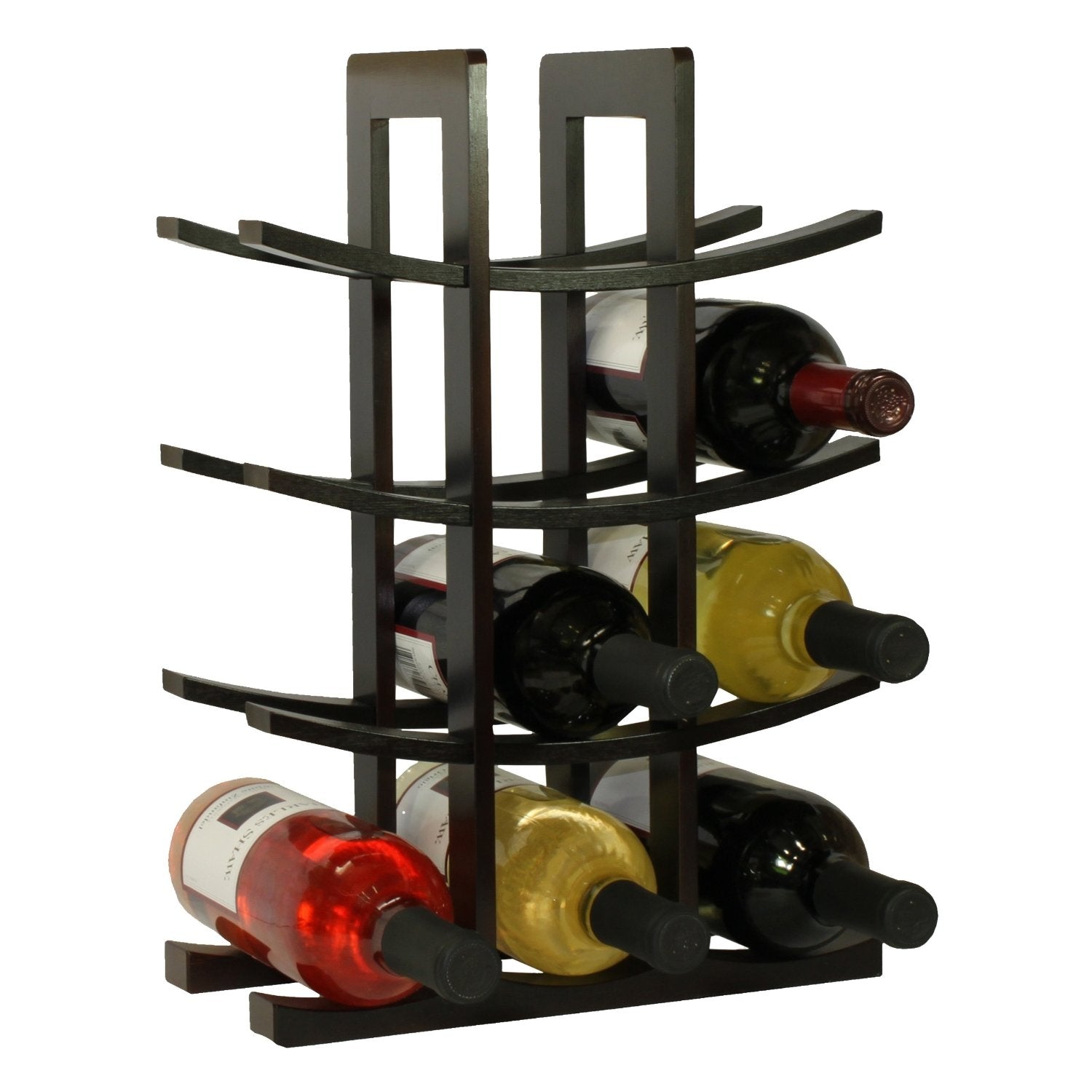 12-Bottle Wine Rack in Dark Espresso Finish