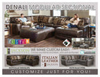 Denali ITALIAN LEATHER Sectional Collection by Jackson Furniture