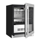 24″ Glass‑Door Meat Aging Fridge