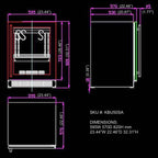 24″ Glass‑Door Meat Aging Fridge