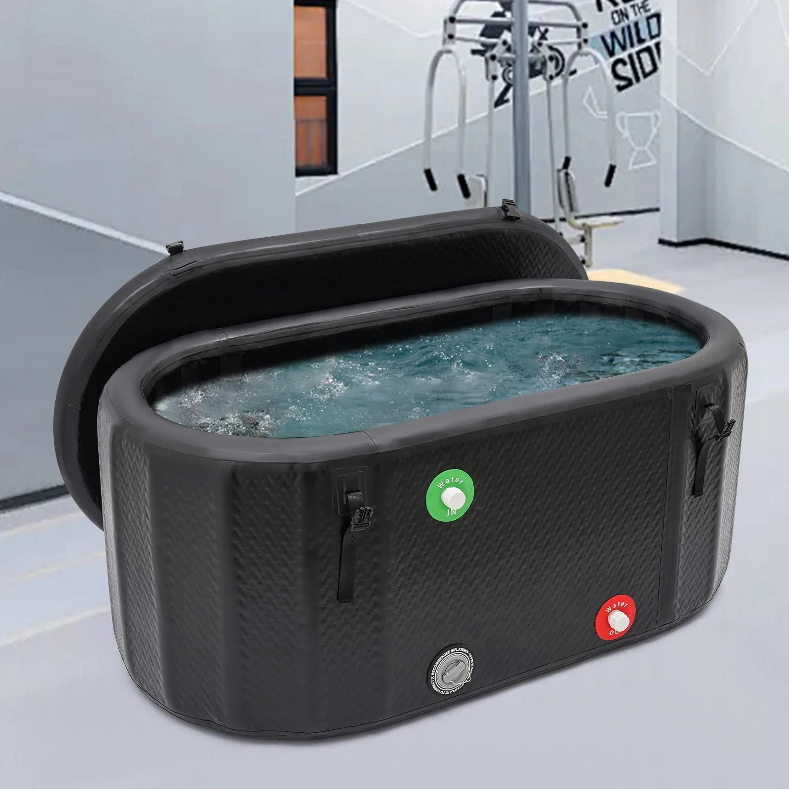 Inflatable Ice Bath For Athletes 370L With Pump Repair Kit