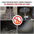 Dryer Vent Cleaning Kit With Flexible Rods And Chimney Brush