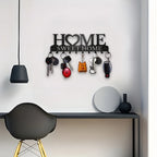 Metal Wall Mount Key Holder With Ten Hooks Design Style