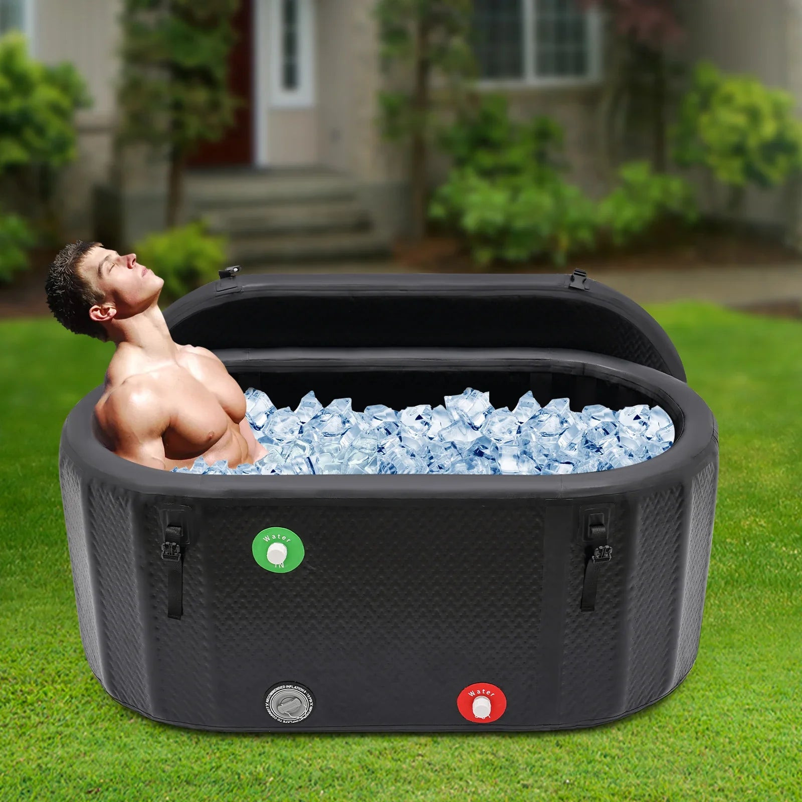 Inflatable Ice Bath For Athletes 370L With Pump Repair Kit
