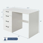XIUWO Desk With Four Drawers Modern Writing Station