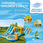 HiMISS Inflatable Water Slide Bounce House 8in1 Backyard