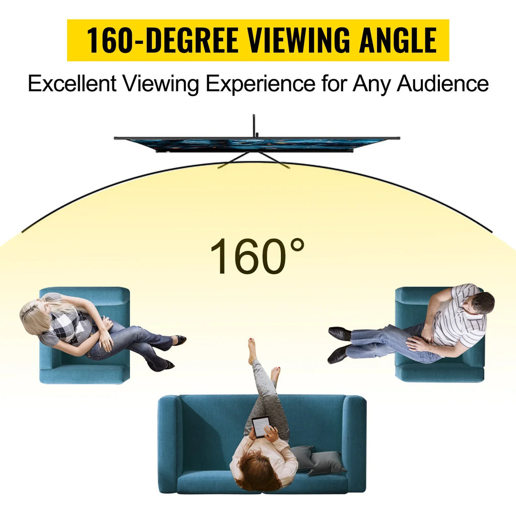 SucceBuy Tripod Projector Screen With Stand 4K HD Portable Cinema