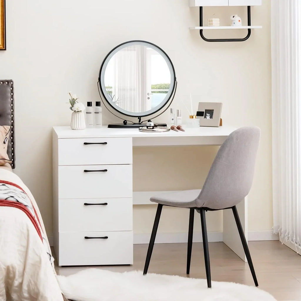 XIUWO Desk With Four Drawers Modern Writing Station