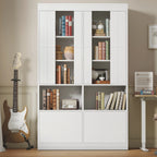 IRONCK Five Tier Bookshelf With Acrylic Doors For Home Office