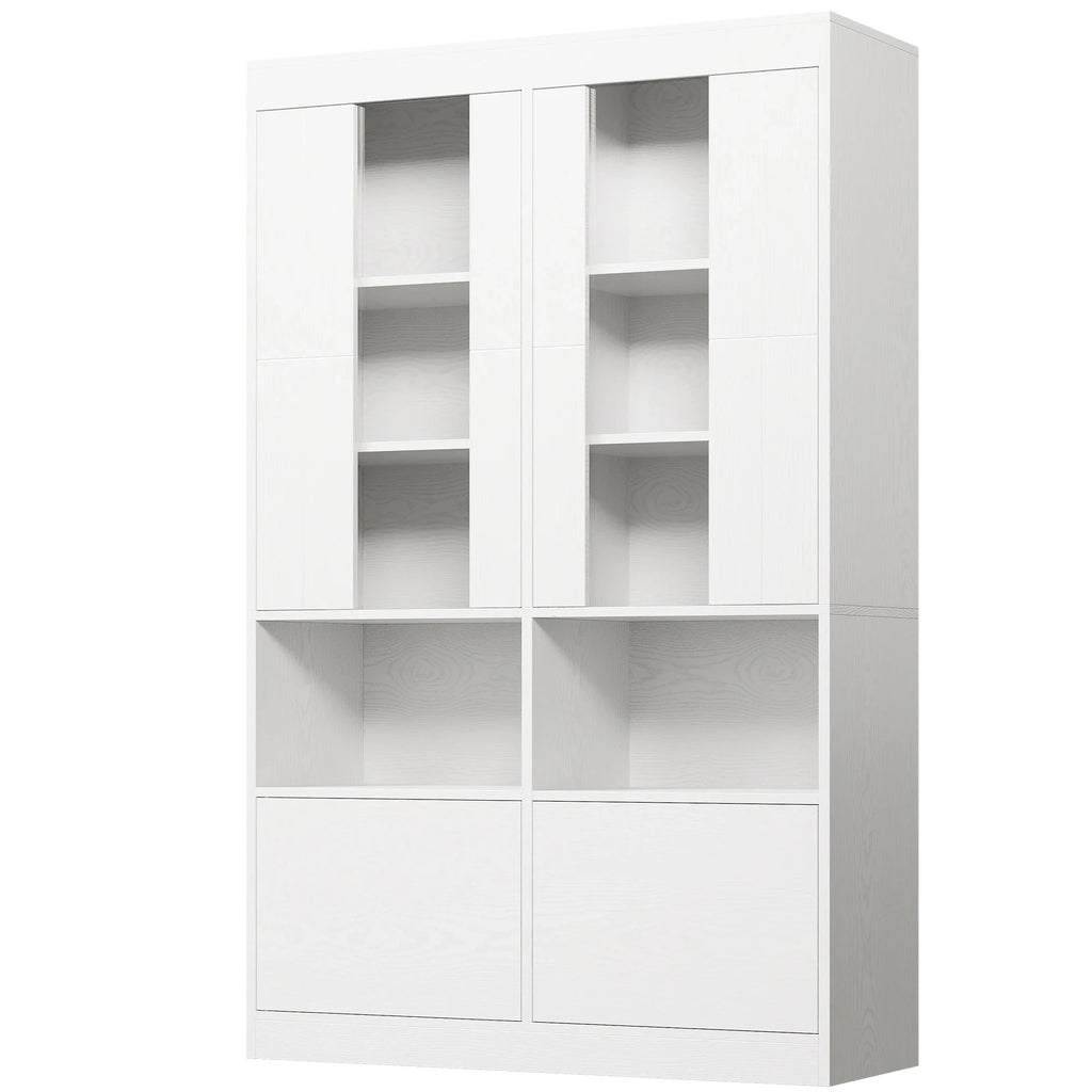 IRONCK Five Tier Bookshelf With Acrylic Doors For Home Office