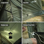 4-Season Windproof Waterproof Hammock Tent With Stove Jack For Camping