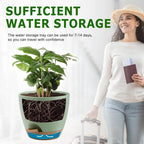 NBVCX Self Watering Plant Pots With Drainage Saucers Indoor Outdoor