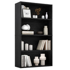 JHK Four Tier Wooden Floor Standing Open Bookshelf For Living Room Home Office