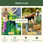 Ticify Vego Garden Raised Bed Kits Six In One Metal Planter Box