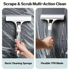 3-In-1 Multifunctional Window Squeegee Glass Wiper With Spray Bottle Scrubber