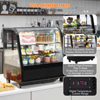 SucceBuy Refrigerated Display Case Countertop Pastry Showcase With Turbo Cooling