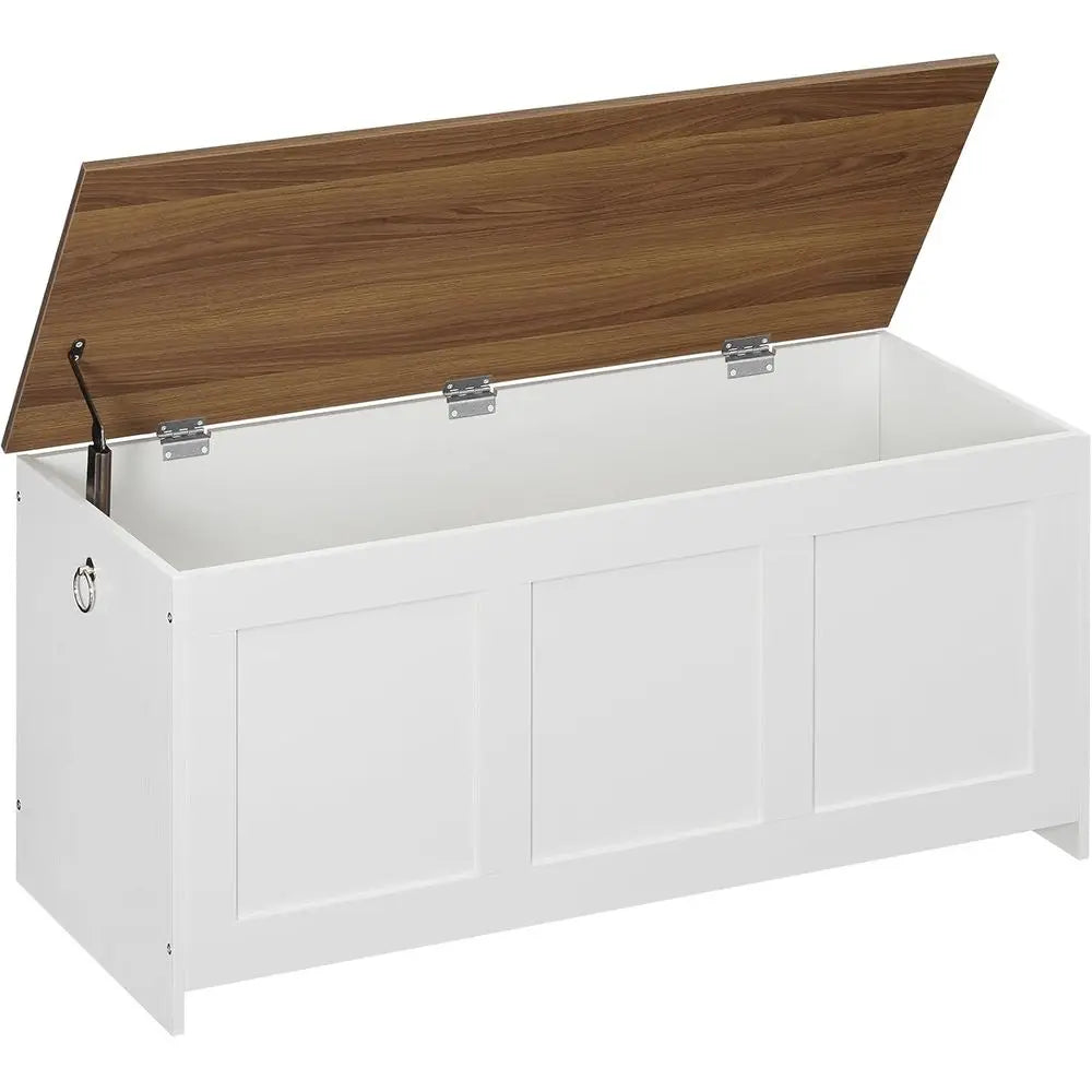 Retro Wooden Storage Chest Multifunctional Entryway Organizer Toy Chest