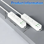 Multi Outlet Power Strip With USB Type C Ports Indoor