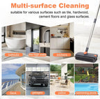 Floor Scrub Brush With Long Handle 3-In-1 Heavy Duty Scrubber