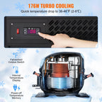 SucceBuy Refrigerated Display Case Countertop Pastry Showcase With Turbo Cooling