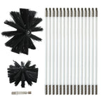 Dryer Vent Cleaning Kit With Flexible Rods And Chimney Brush