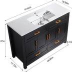 Freestanding Modern Bathroom Vanity With Sink Cabinet And Drawers