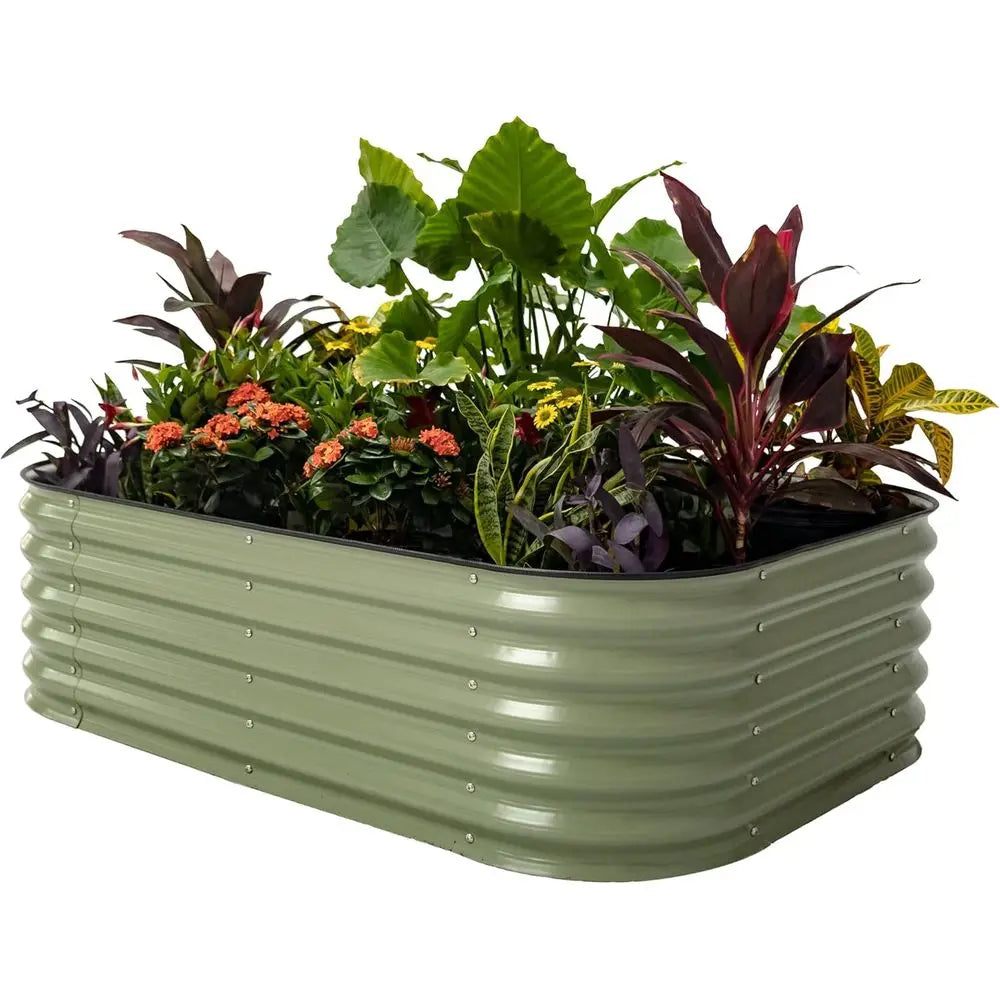Ticify Vego Garden Raised Bed Kits Six In One Metal Planter Box