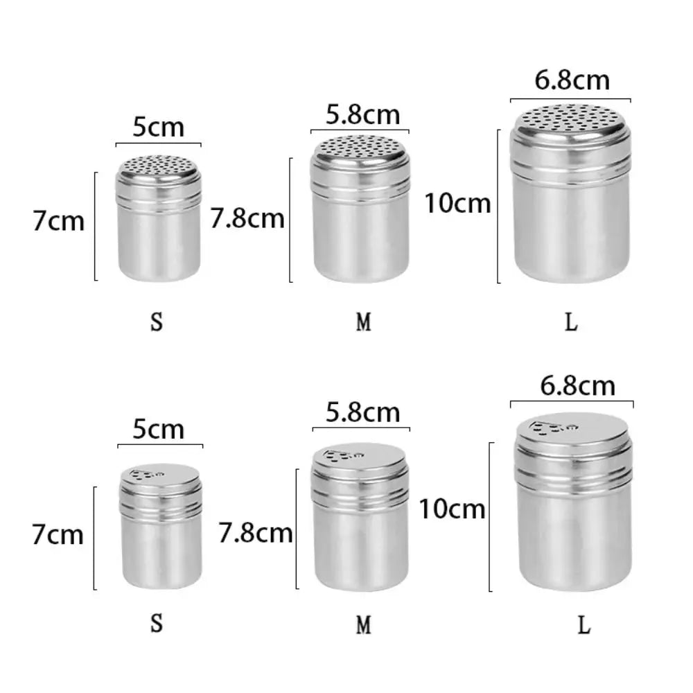 Stainless Steel Spice Jar With Rotating Cover Salt Sugar Shaker