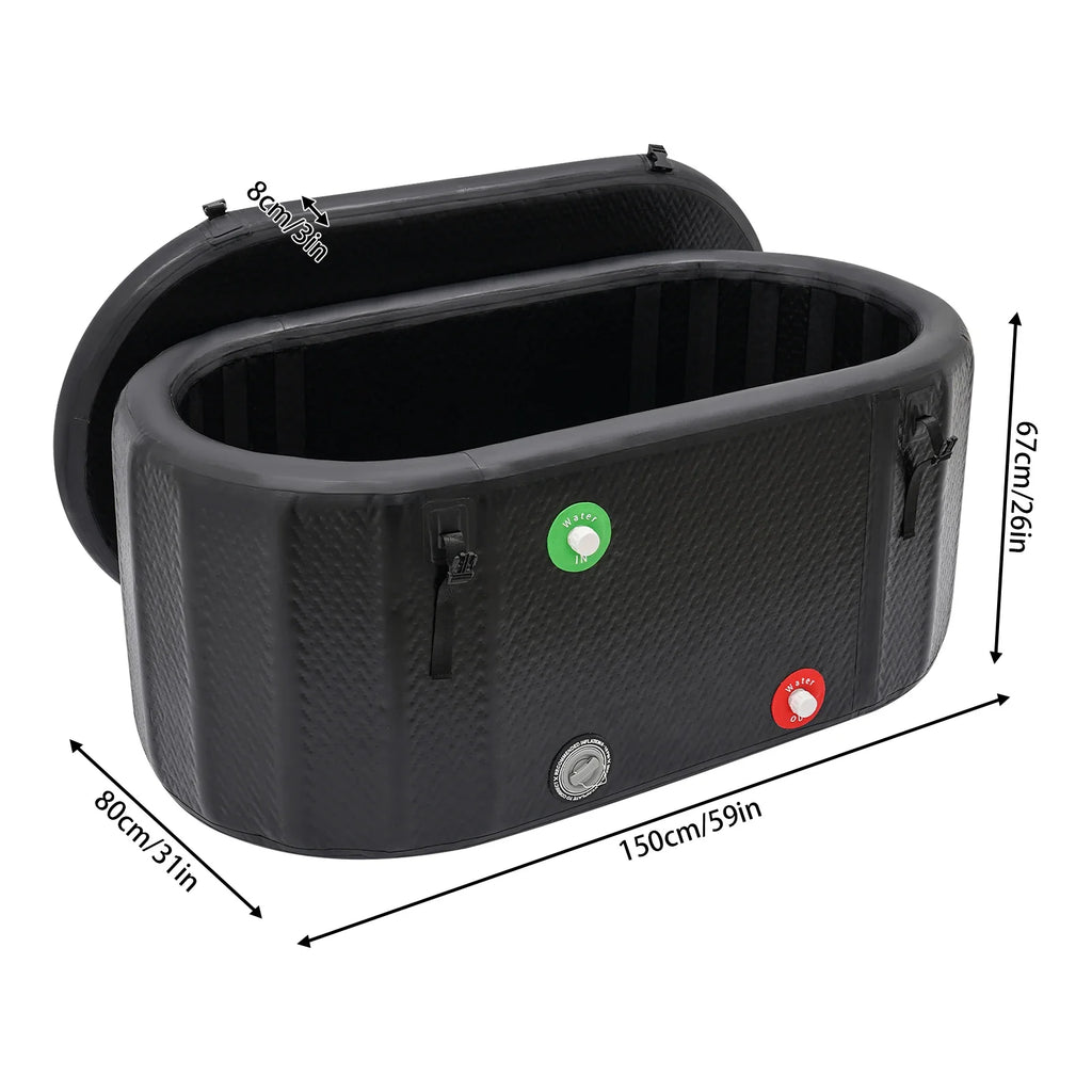 Inflatable Ice Bath For Athletes 370L With Pump Repair Kit