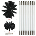 Dryer Vent Cleaning Kit With Flexible Rods And Chimney Brush