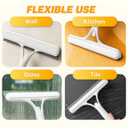 3-In-1 Multifunctional Window Squeegee Glass Wiper With Spray Bottle Scrubber
