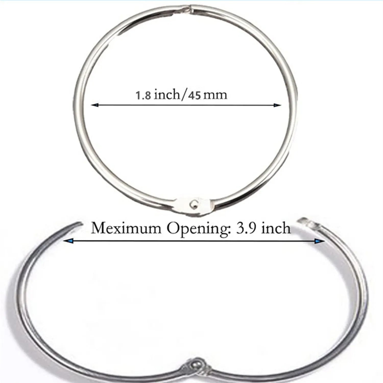 24 Pack Shower Curtain Rings Rust Proof Hooks For Bathroom