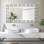 Venetian Art Mirror With Beveled Glass Edge For Living Room