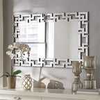 Venetian Art Mirror With Beveled Glass Edge For Living Room