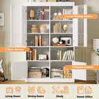 IRONCK Five Tier Bookshelf With Acrylic Doors For Home Office