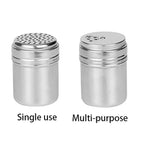Stainless Steel Spice Jar With Rotating Cover Salt Sugar Shaker