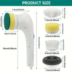 Effortless Electric Grease Scrubber Rechargeable Cordless Power Cleaning Brush