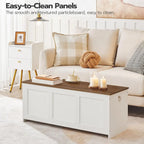 Retro Wooden Storage Chest Multifunctional Entryway Organizer Toy Chest