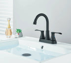 Suguword Bathroom Faucet Dual Handle Deck Mounted Brass